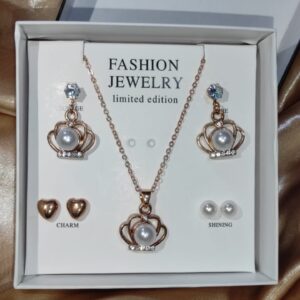 Necklace set with 3 earrings