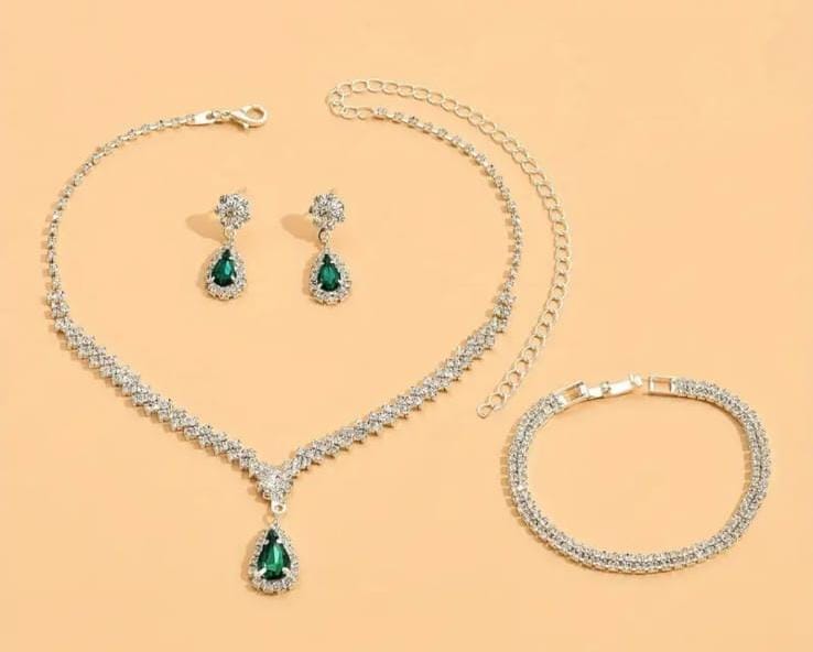 3 pcs zircon jewelry set